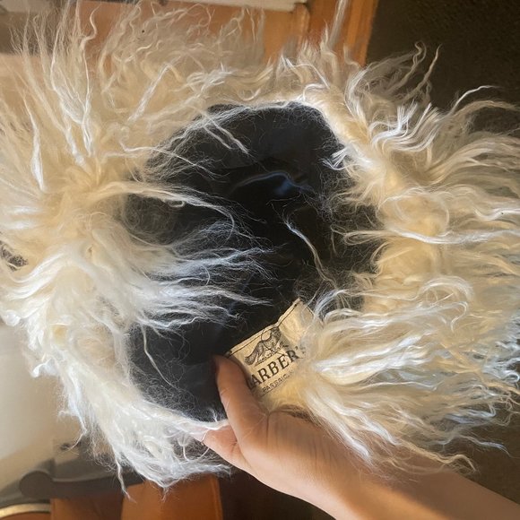 Mint condition white fur hat